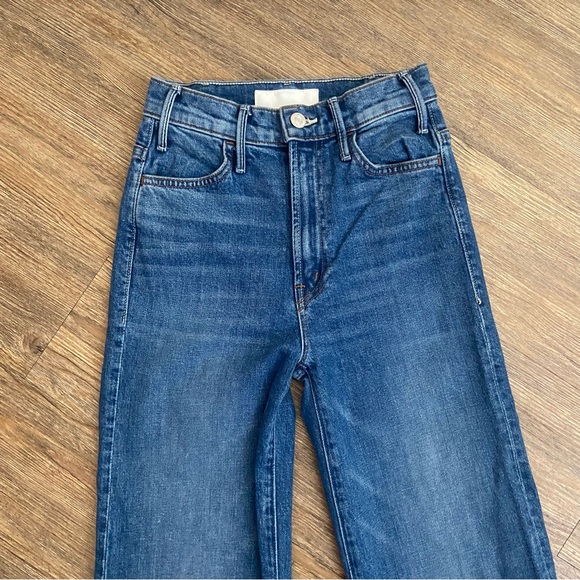 MOTHER SUPERIOR Denim  The Hustler Roller Heel Fray Wide Leg Jean 24 - Picture 5 of 13